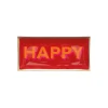 Plateau Rectangle L - Happy - Rouge - 10 x 21 cm
