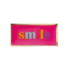 Plateau Rectangle L - Smile - Rose Néon - 10 x 21 cm