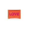 Plateau Rectangle M - Love - Orange - 10 x 14,2 cm