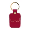 Porte-clés Boobs en cuir - Magenta