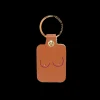 Porte-clés Boobs en cuir - Orange Brulé
