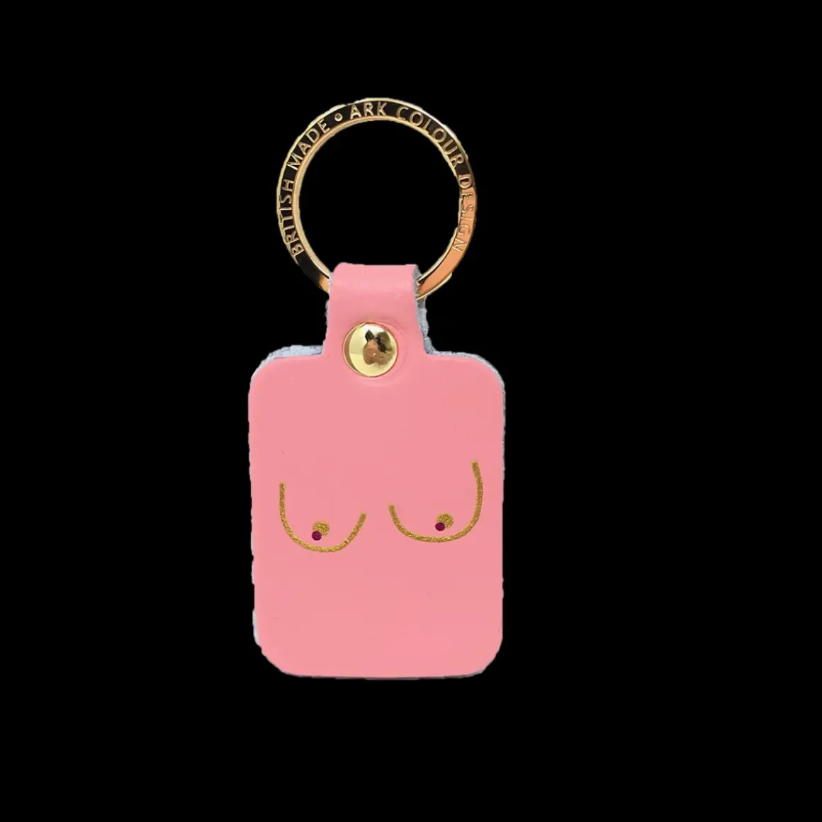 Porte-clés Boobs en cuir - Rose Baby