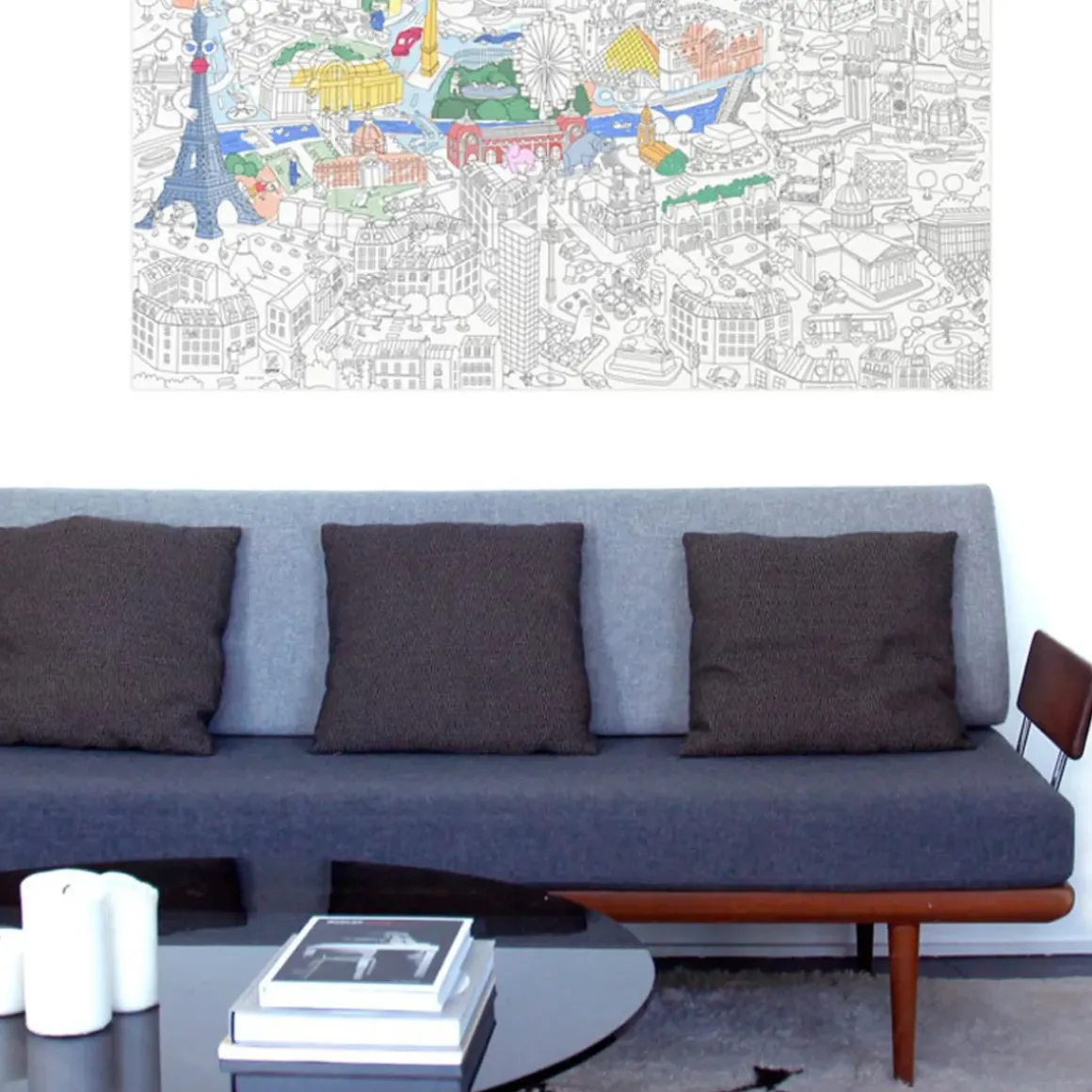 Poster Geant A Colorier - Paris