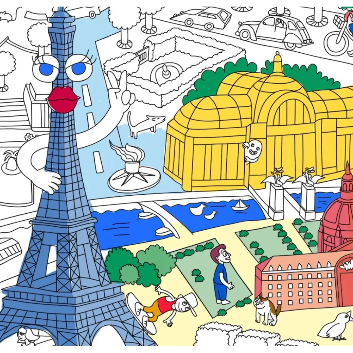 Poster Geant A Colorier - Paris