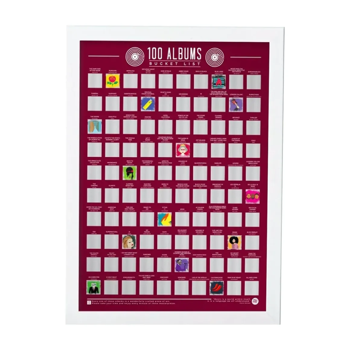 Poster à gratter 100 Albums