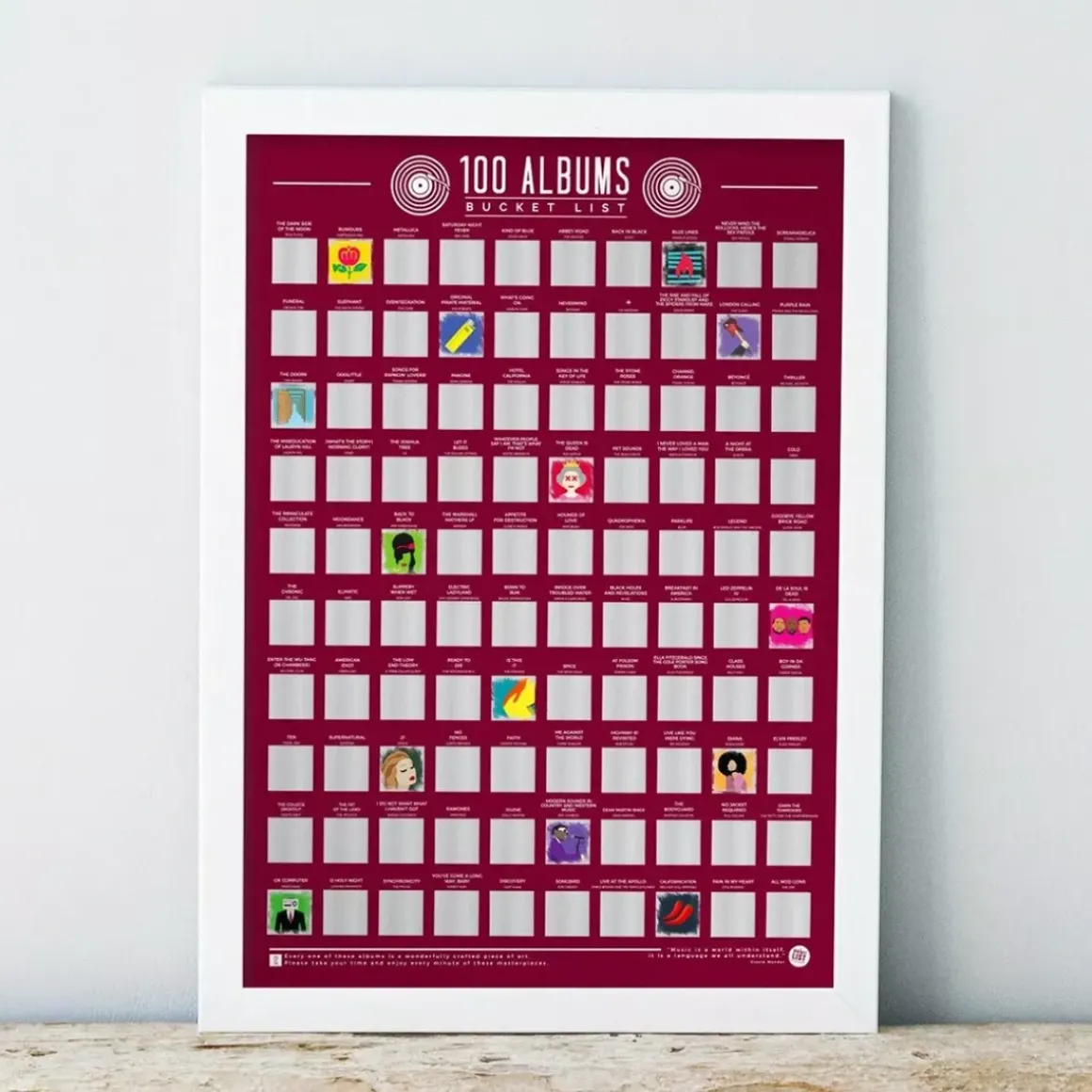 Poster à gratter 100 Albums