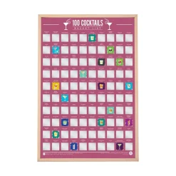 Poster à gratter 100 Cocktails