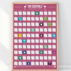 Poster à gratter 100 Cocktails