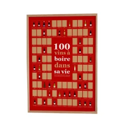 Poster à gratter 100 Vins à Boire dans sa Vie - 50 cm x 70 cm