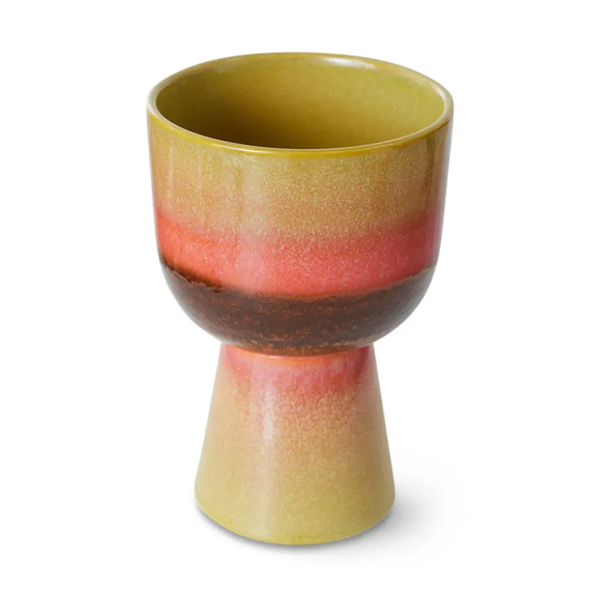 Pot de Fleurs Rétro - Ø 16.5 cm - Vert Citron