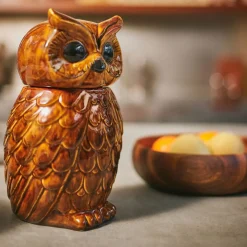 Pot Hibou en Céramique Roasted - 16.5 x 16.2 x 8.5 cm