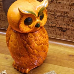 Pot Hibou Tangerine en Céramique - 16.5 x 16.2 x 8.5 cm