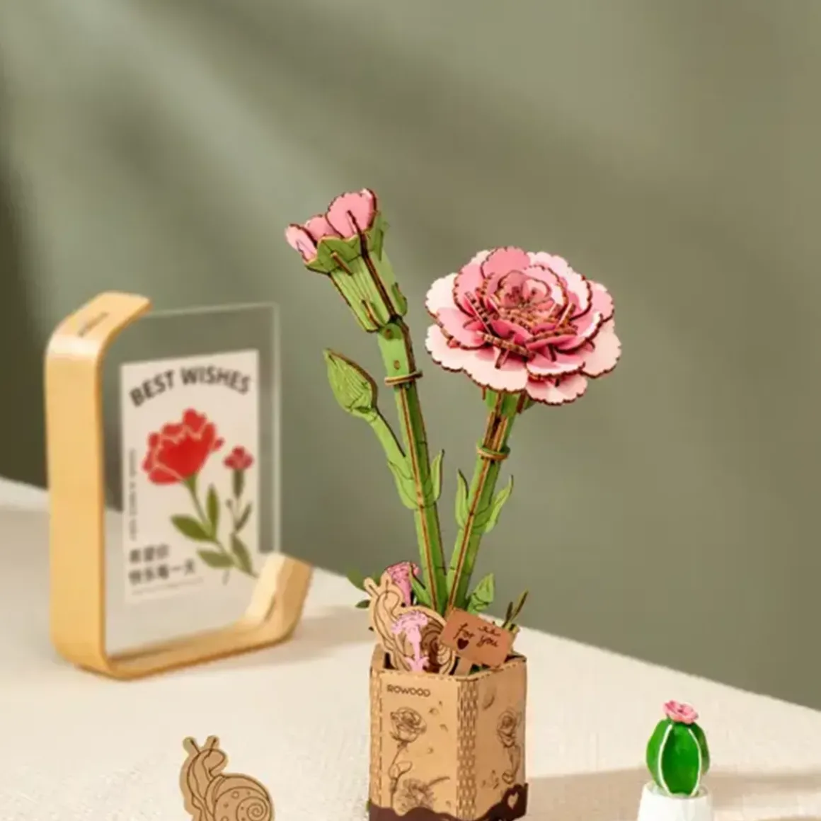 Puzzle 3D - Oeillet Rose