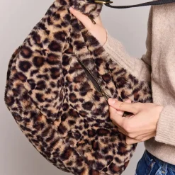 Sac Rosa Teddy en fourrure - Léopard