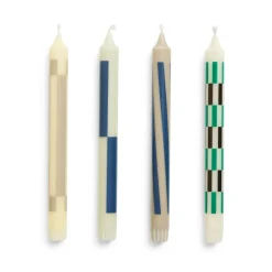 Set de 4 Bougies Pattern - Cream u0026 Dark