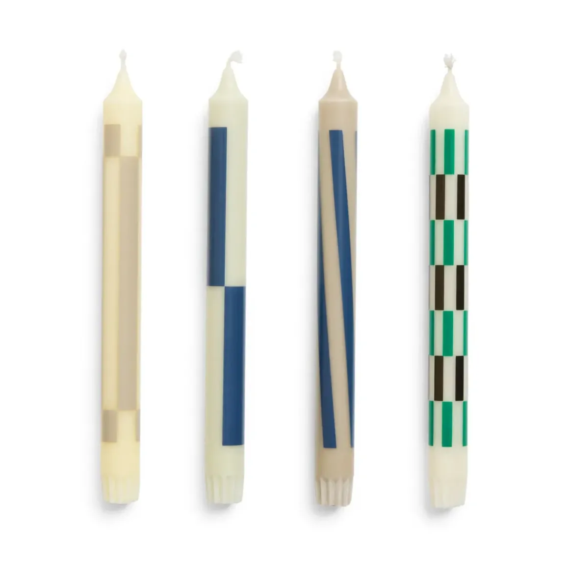 Set de 4 Bougies Pattern - Cream u0026 Dark