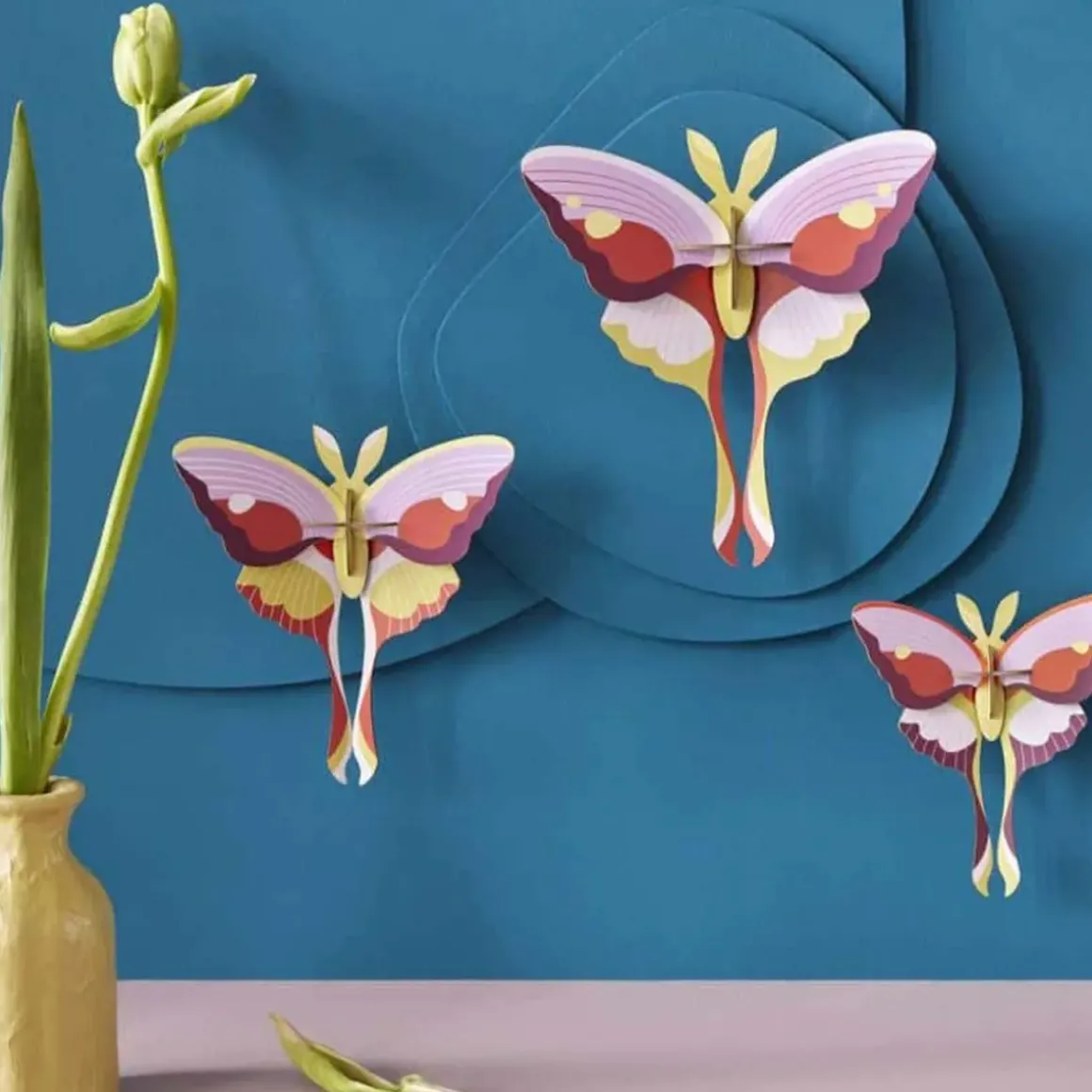 Set De 3 Décorations Murale Lilac Comet Butterflies