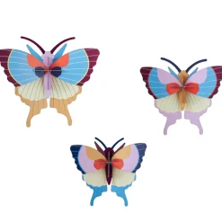 Set De 3 Décorations Murale Plum Fringe Butterflies