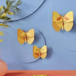 Set De 3 Décorations Murale Yellow Butterflies