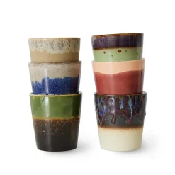 Set de 6 Mugs 70's Grounding en céramique