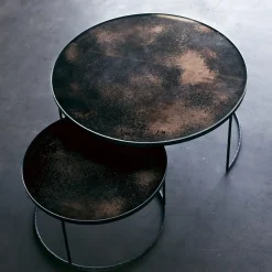 Set de 2 tables tables gigognes Nesting - Antique Bronze - Ø 92 cm