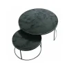 Set de 2 tables tables gigognes Nesting - Charcoal - Ø 92 cm