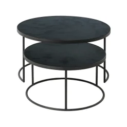 Set de 2 tables tables gigognes Nesting - Charcoal - Ø 92 cm