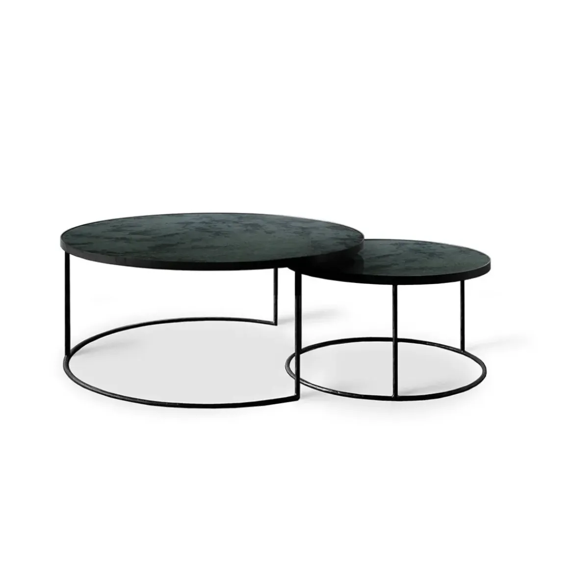 Set de 2 tables tables gigognes Nesting - Charcoal - Ø 92 cm
