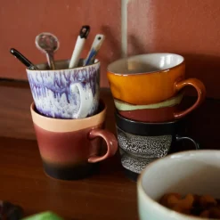 Set de 4 Tasses Americano 70's Friction en céramique
