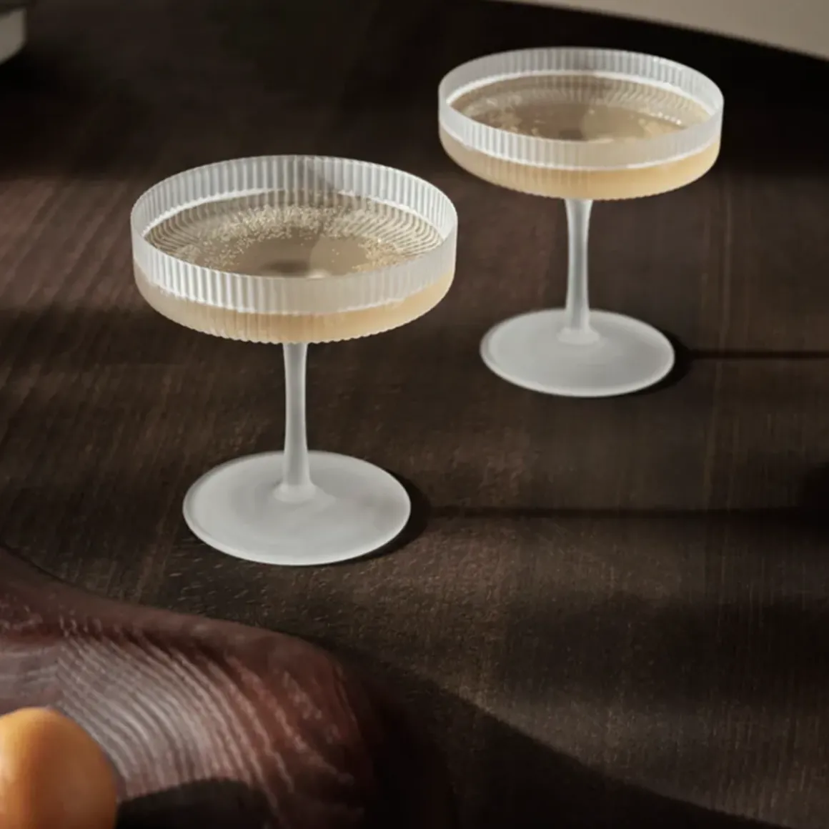 Set de 2 verres à Champagne Ripple - Frosted