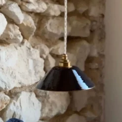 Suspension Lisette en grès - Minuit