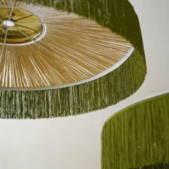Suspension Parasol Franges - Ø 100 cm - Vert