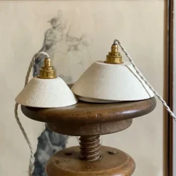 Suspension Pitchoun en Grès Chamotté - Ivoire