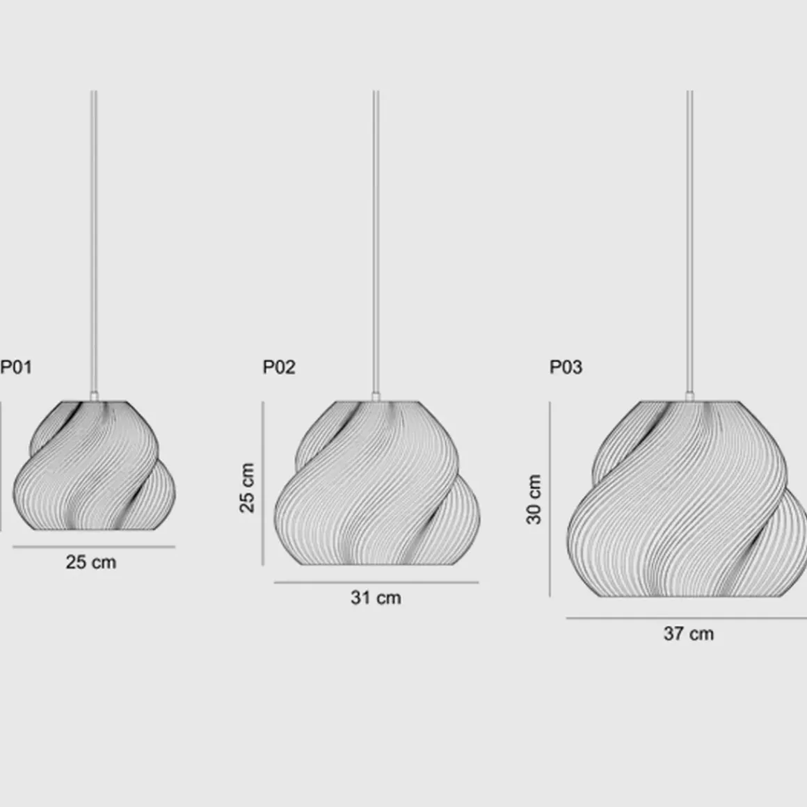 Suspension Soft Serve Pendant Brass