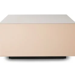 Table basse Bloc Miroir - 60 x 60 x 32 cm - Nude