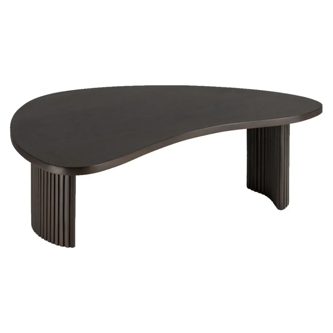 Table basse Boomerang en acajou L 85 x l 77 - Marron