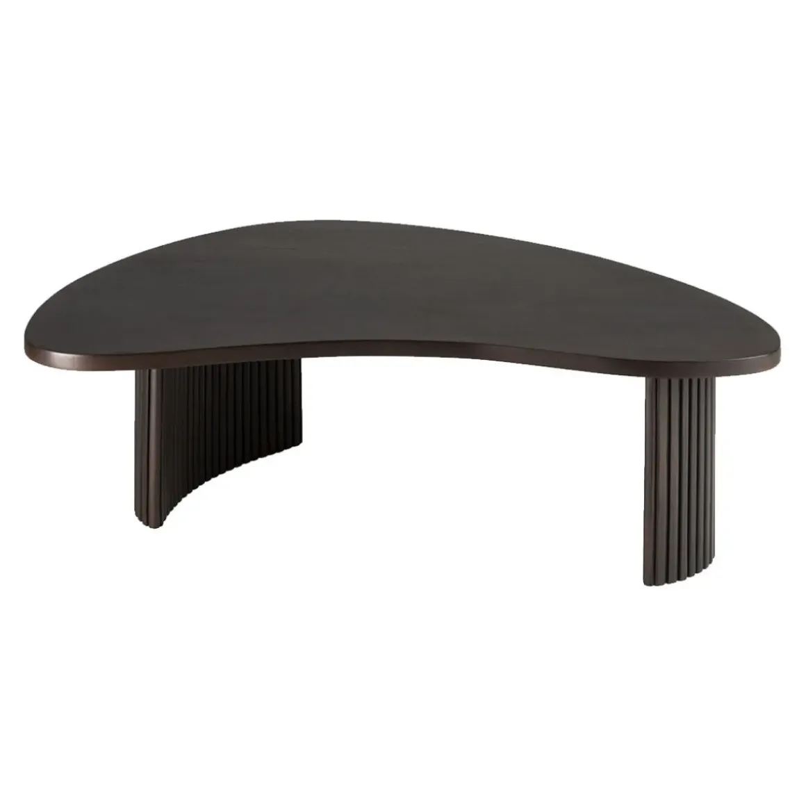 Table basse Boomerang en acajou L 125 x l 75 - Marron