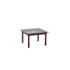 Table basse Kofi Chêne Massif Rouge Grange u0026 Verre Teinté Gris - l 60 x L 60 x h 36 cm