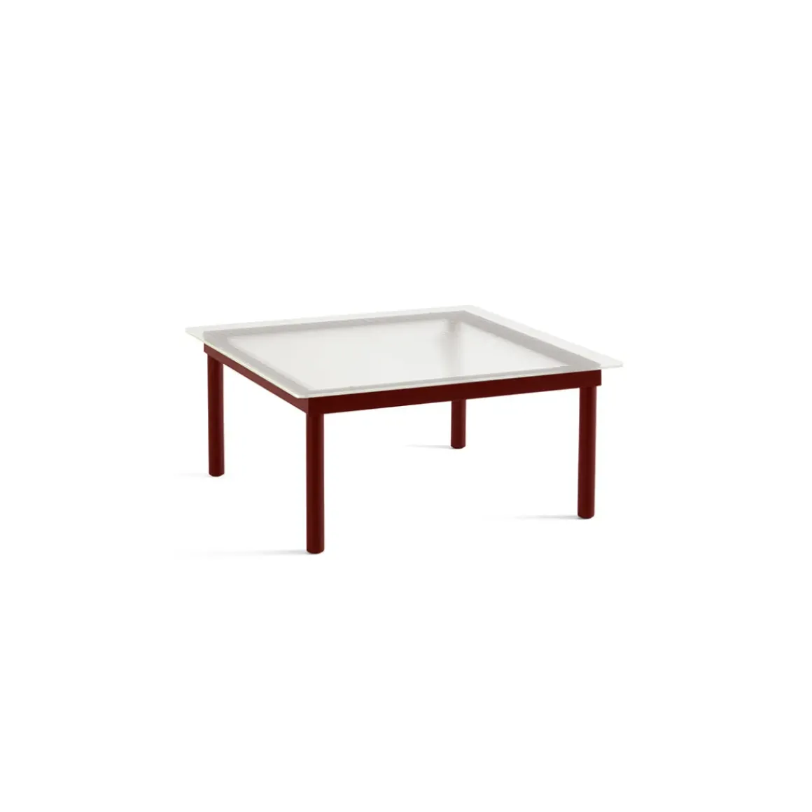 Table basse Kofi Chêne Massif Rouge Grange u0026 Verre Roseau Transparent - l 80 x L 80 x h 36 cm