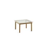 Table basse Kofi Chêne Massif u0026 Verre Roseau Transparent - l 60 x L 60 x h 36 cm