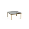 Table basse Kofi Chêne Massif u0026 Verre Teinté Gris - l 80 x L 80 x h 36 cm