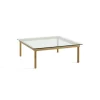 Table basse Kofi Chêne Massif u0026 Verre Clair - l 100 x L 100 x h 36 cm