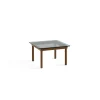 Table basse Kofi Noyer Massif u0026 Verre Teinté Gris - l 60 x L 60 x h 36 cm