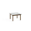 Table basse Kofi Noyer Massif u0026 Verre Clair - l 60 x L 60 x h 36 cm