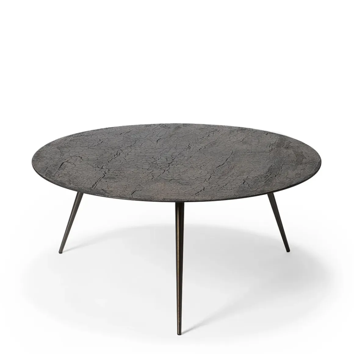 Table basse Luna - Lava Linear - Whisky - Ø 80 x h 35 cm