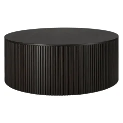 Table basse ronde Roller Max en acajou - Marron