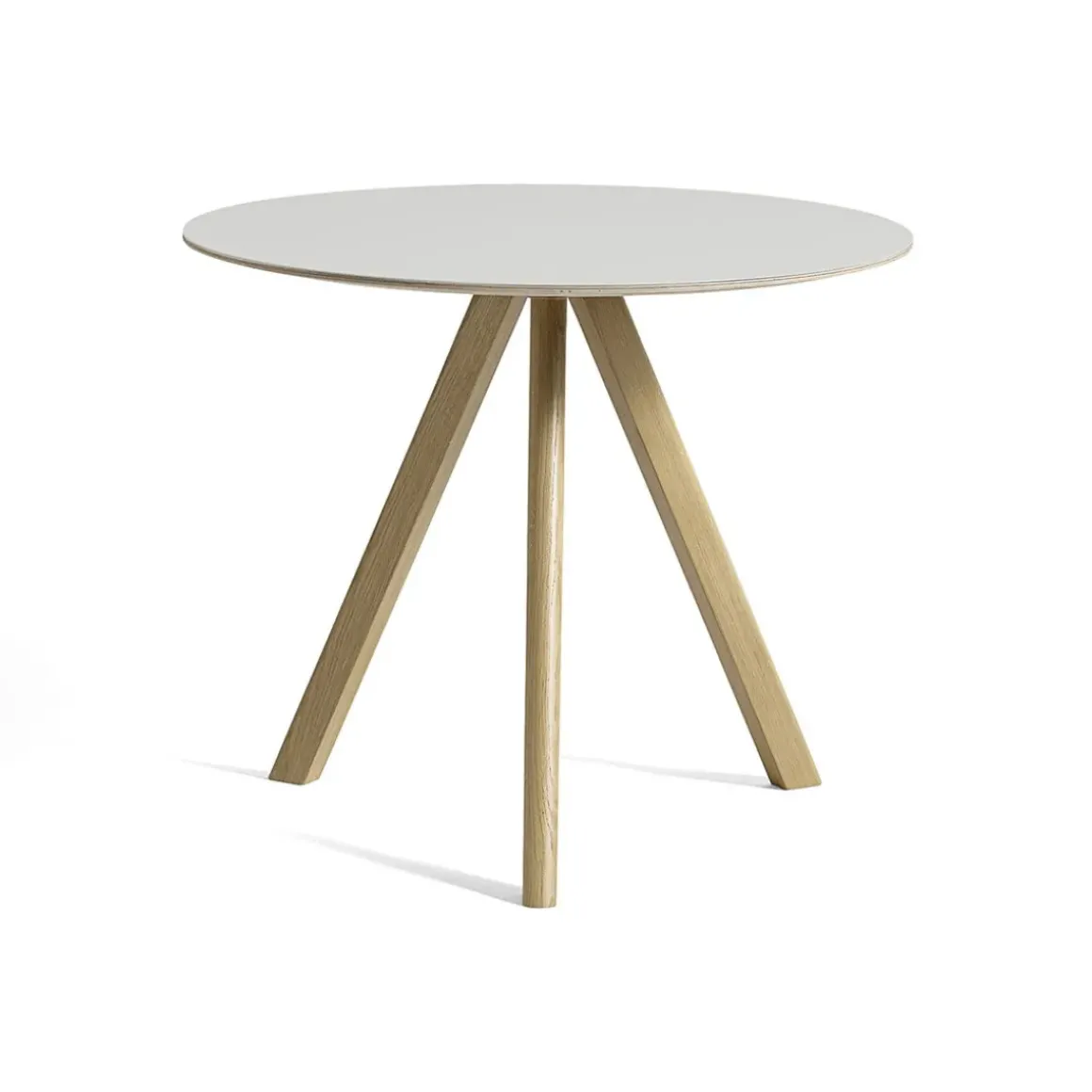 Table CPH20 Ronde Chêne clair huilé u0026 Linoleum - Crème