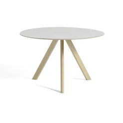 Table CPH20 Ronde Chêne huilé mat u0026 Linoleum - Crème
