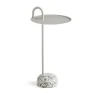 Table d'appoint Bowler en acier et granit - Beige