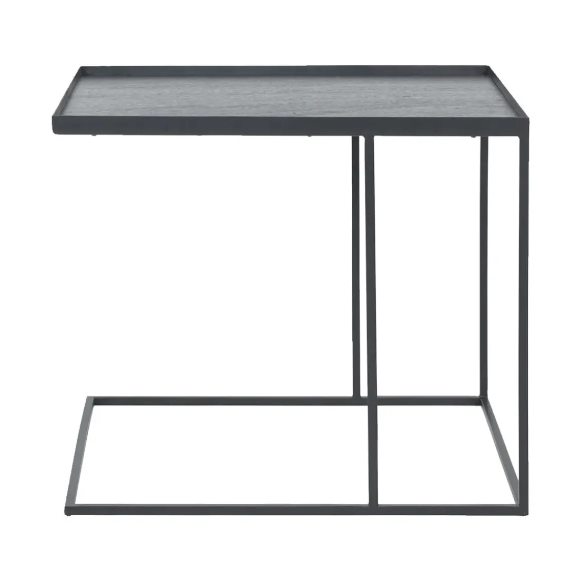 Table d'appoint Square en métal - Noir